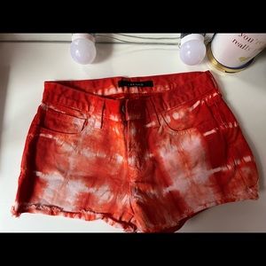 J brand tie dye denim shorts size 24
